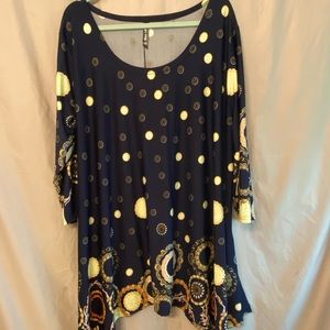 NWT Navy Blue with medallion design.